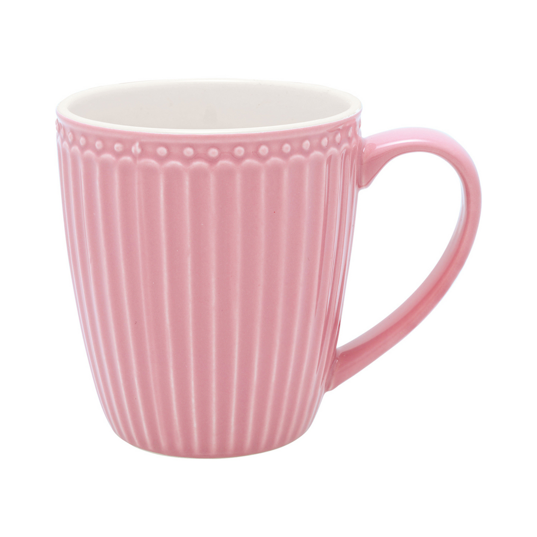 GreenGate Alice Henkeltasse in Staubrosa aus Porzellan freigestellt