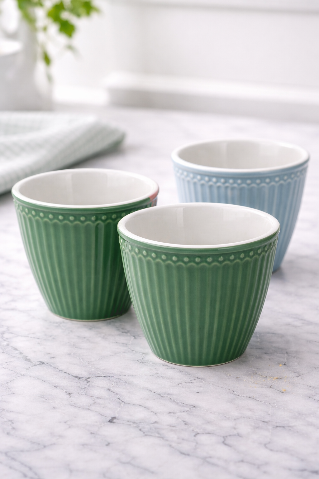 GreenGate Latte Becher Alice Serie in verschiedenen Farben kombiniert ohne Untertasse