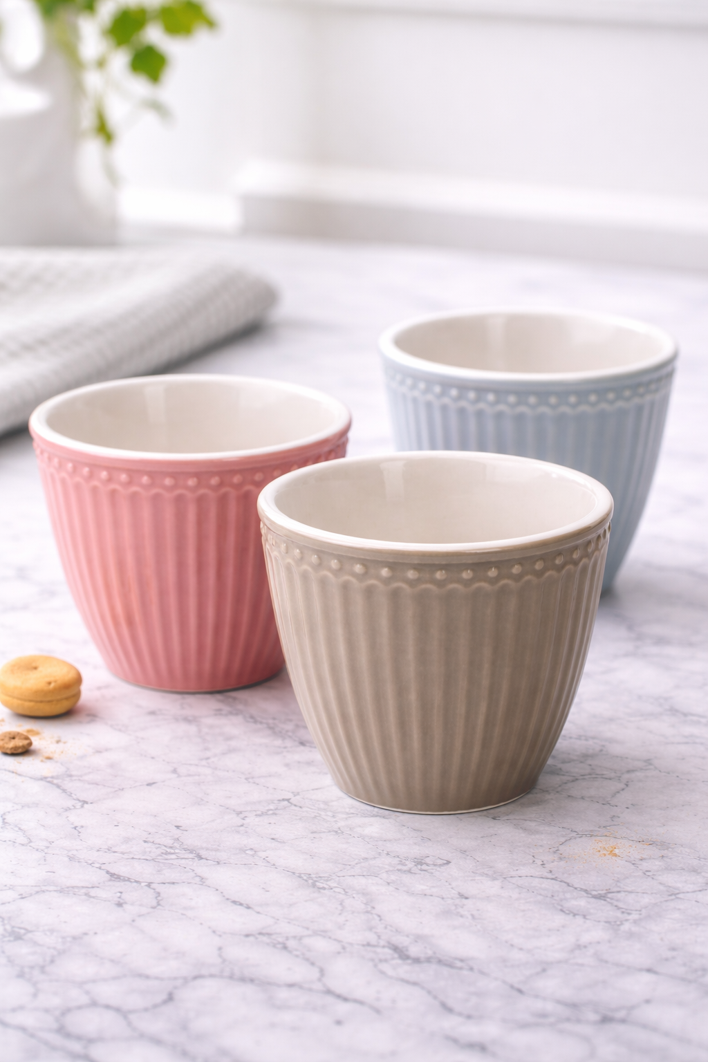 GreenGate Latte Becher Alice Serie in verschiedenen Farben kombiniert ohne Untertasse
