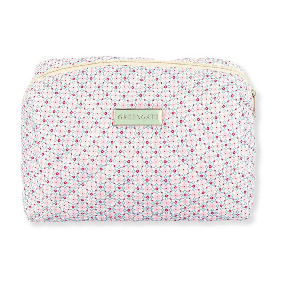 GreenGate Kosmetiktasche Gwen Mint aus Nylon mit Muster H 17 cm D 10 cm