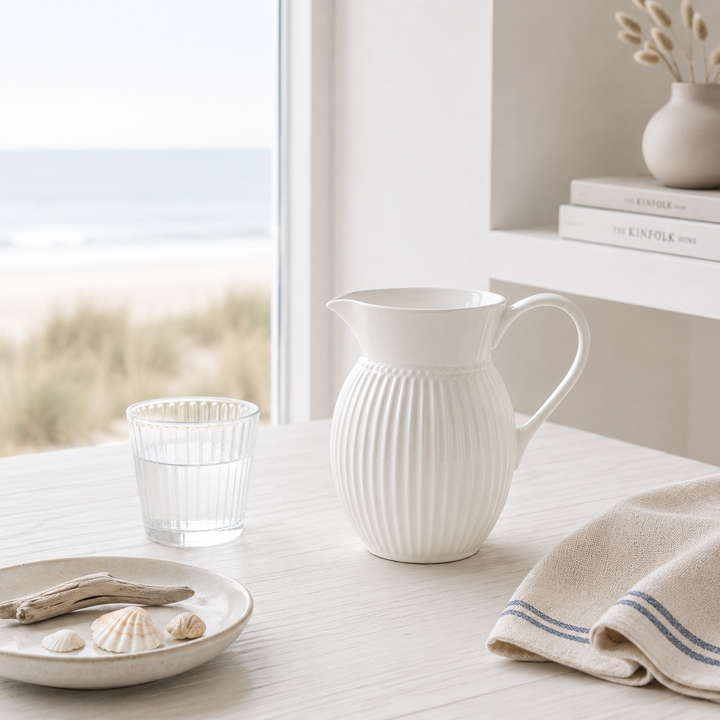 GreenGate Krug Alice Weiß 0,5 L skandinavisch minimalistisch hell und clean im maritimen Stil