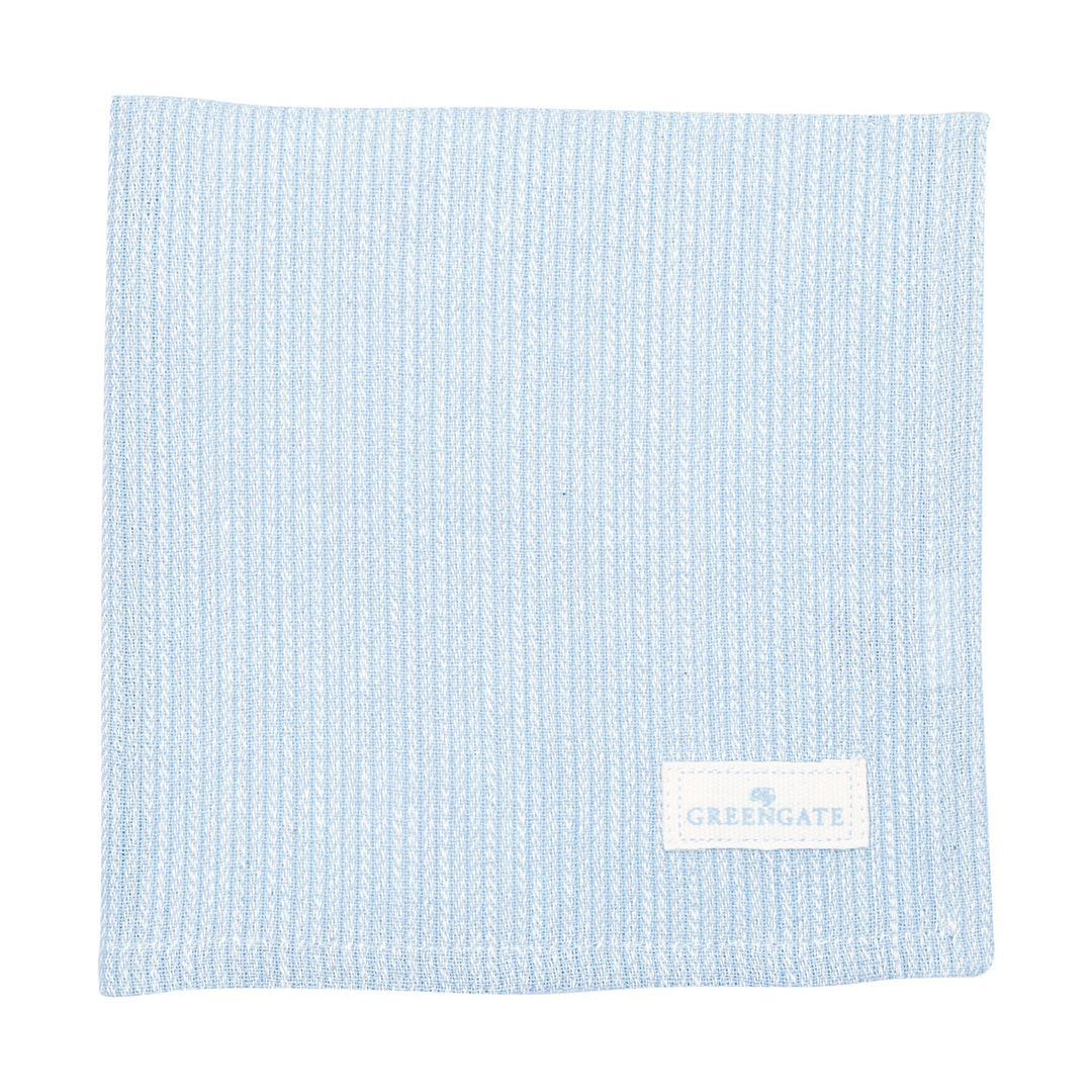 GreenGate Stoffserviette Alicia hellblau aus Baumwolle 40x40 cm Freisteller skandinavischer Landhausstil