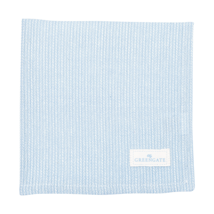 GreenGate Stoffserviette Alicia hellblau aus Baumwolle 40x40 cm Freisteller skandinavischer Landhausstil