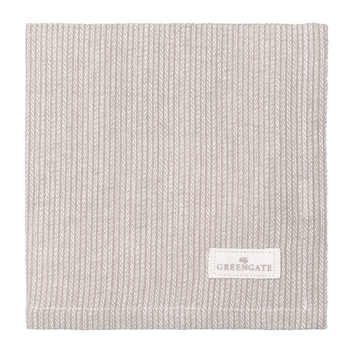 GreenGate Stoffserviette Alicia sand aus Baumwolle 40x40 cm im skandinavischen Landhausstil
