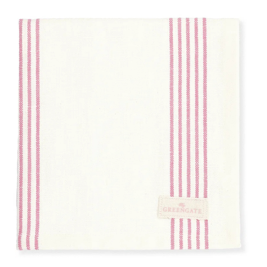 GreenGate Stoffserviette Gladys Rosa aus Baumwolle 40 × 40 cm