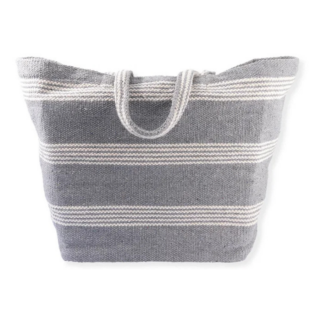 GreenGate Tasche Sabine Grau XL aus Baumwolle im skandinavischen Landhausstil