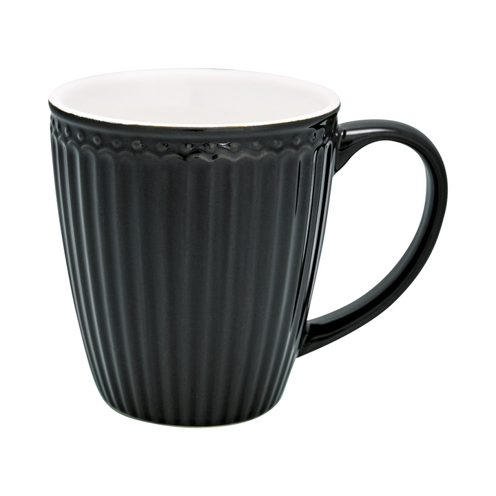 GreenGate Tasse Alice Dunkelgrau aus Porzellan im skandinavischen Landhausstil