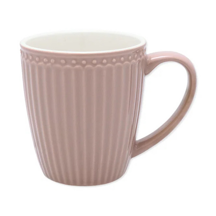 GreenGate Tasse Alice Haselnuss aus Porzellan 0,35 l mit Henkel im skandinavischen Landhausstil