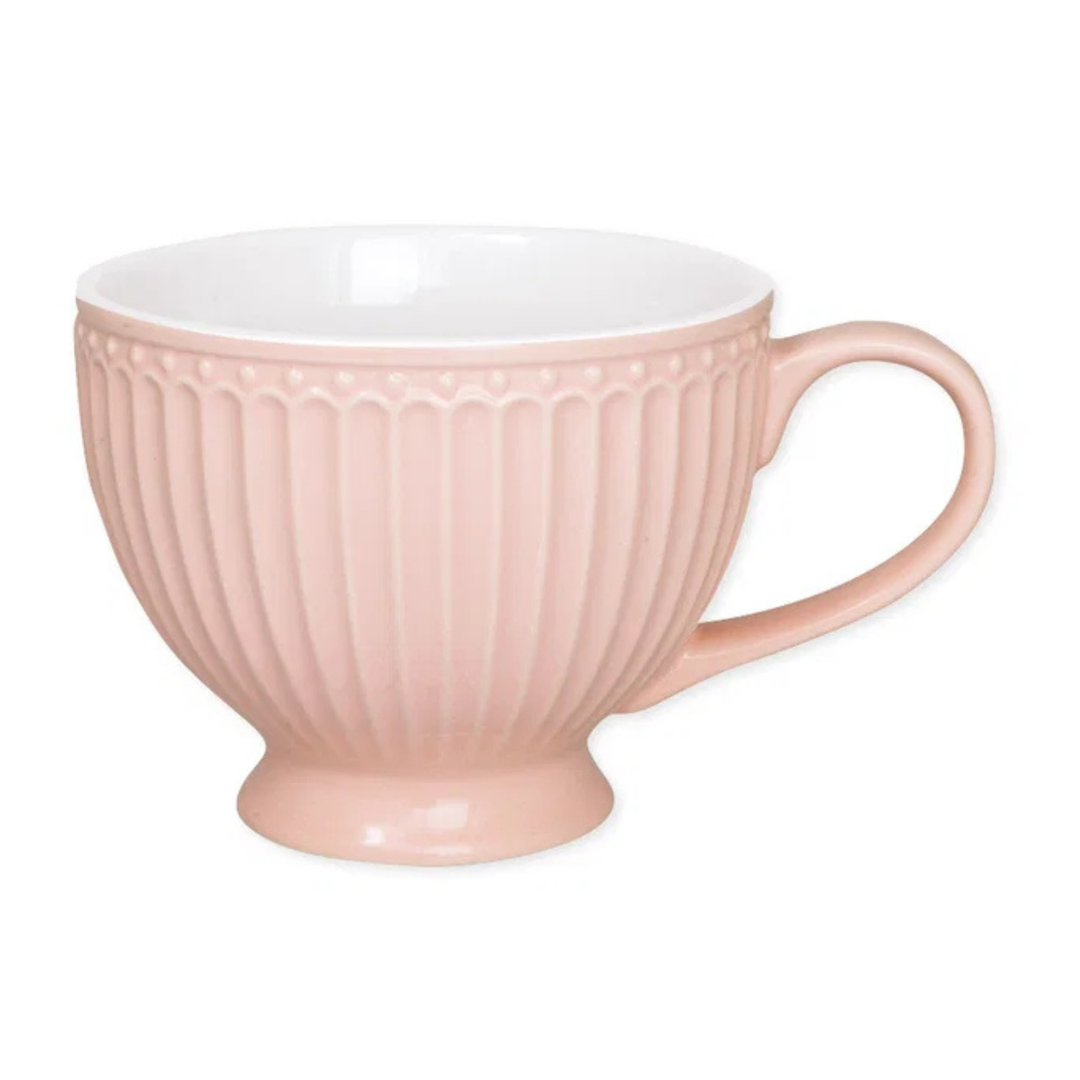 GreenGate Teetasse Alice Rosa aus Porzellan 0,4 Liter im skandinavischen Landhausstil