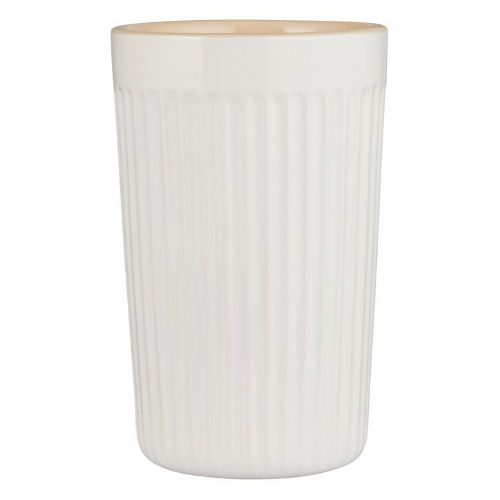 IB Laursen Café Latte Becher Mynte Pure White aus Steingut 375 ml