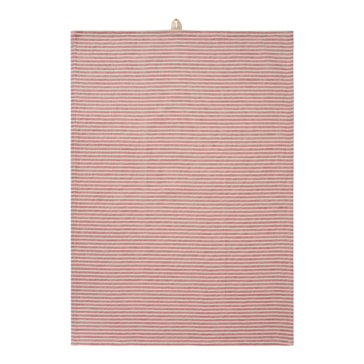 IB Laursen Geschirrtuch Martina natur mit roten Querstreifen 50x70 cm Baumwolle