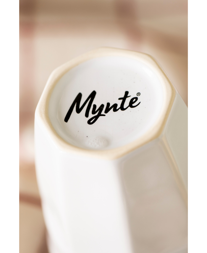 Mynte Café Latte Becher Pure White mit 200 ml Fassungsvermögen