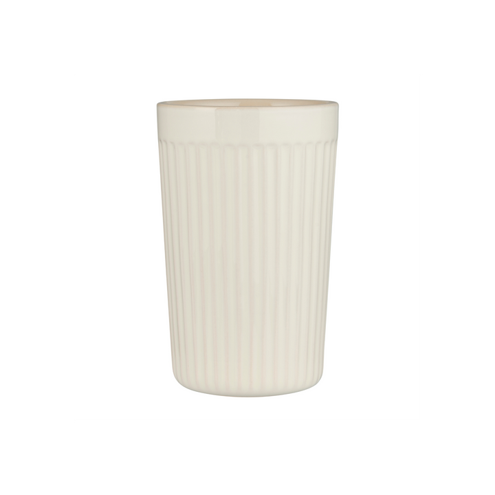 IB Laursen Mynte Café Latte Becher Butter Cream aus Steingut – cremefarbener Becher im skandinavischen Landhausstil