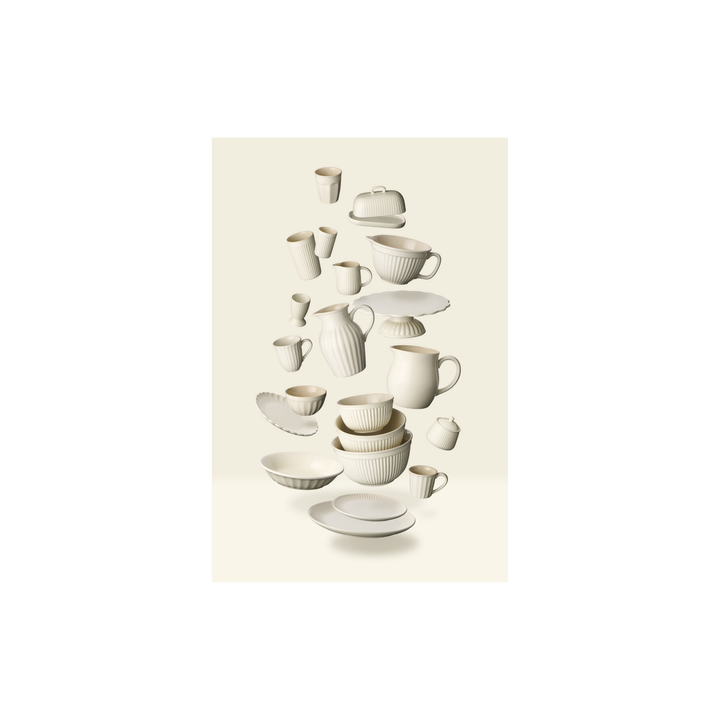 IB Laursen Mynte Serie Butter Cream – Steingut Geschirr Set in cremefarben