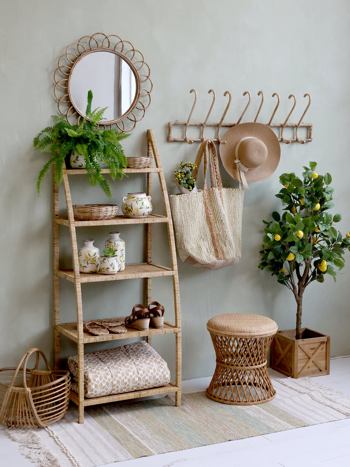Keramik Übertopf mit Zitronendekor im mediterranen Landhausstil